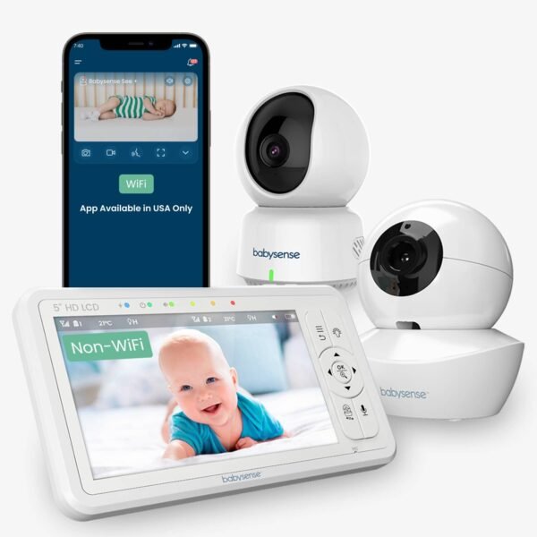 babysense hd dual baby monitor with wifi and separate non wifi camera 547490